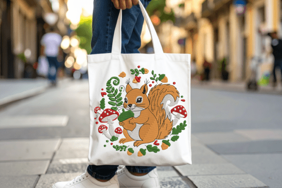 Sencillo Lindo animal del bosque: ardilla del bosque