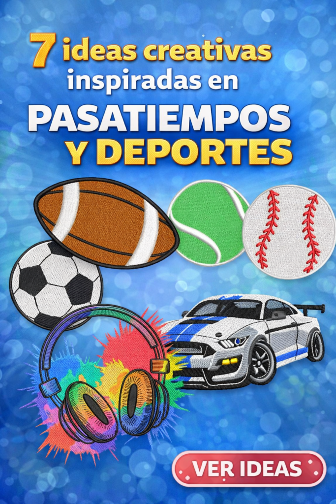7 ideas creativas inspiradas en PASATIEMPOS Y DEPORTES Guía de bordado