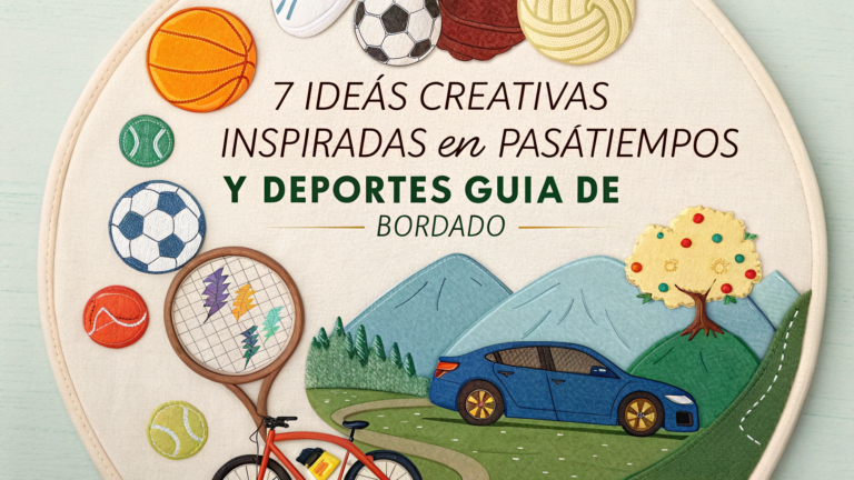 7 ideas creativas inspiradas en PASATIEMPOS Y DEPORTES Guía de bordado