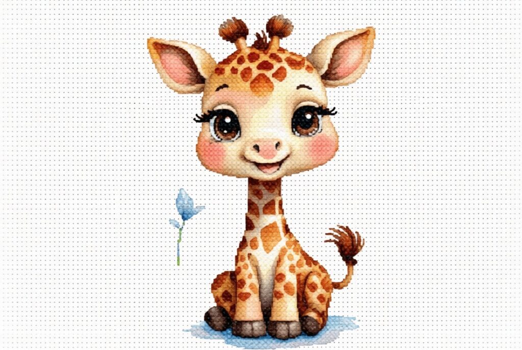 Pura Ternura: Mi Pequeña Jirafa en los patrones para bordado en cruz
