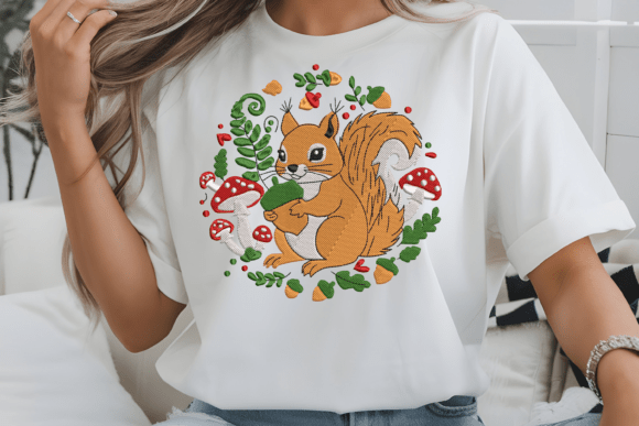 Sencillo Lindo animal del bosque: ardilla del bosque