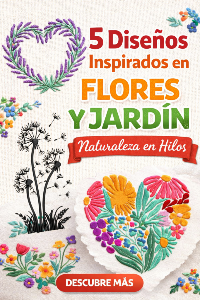 5 Diseños Inspirados en FLORES Y JARDÍN Naturaleza en Hilos