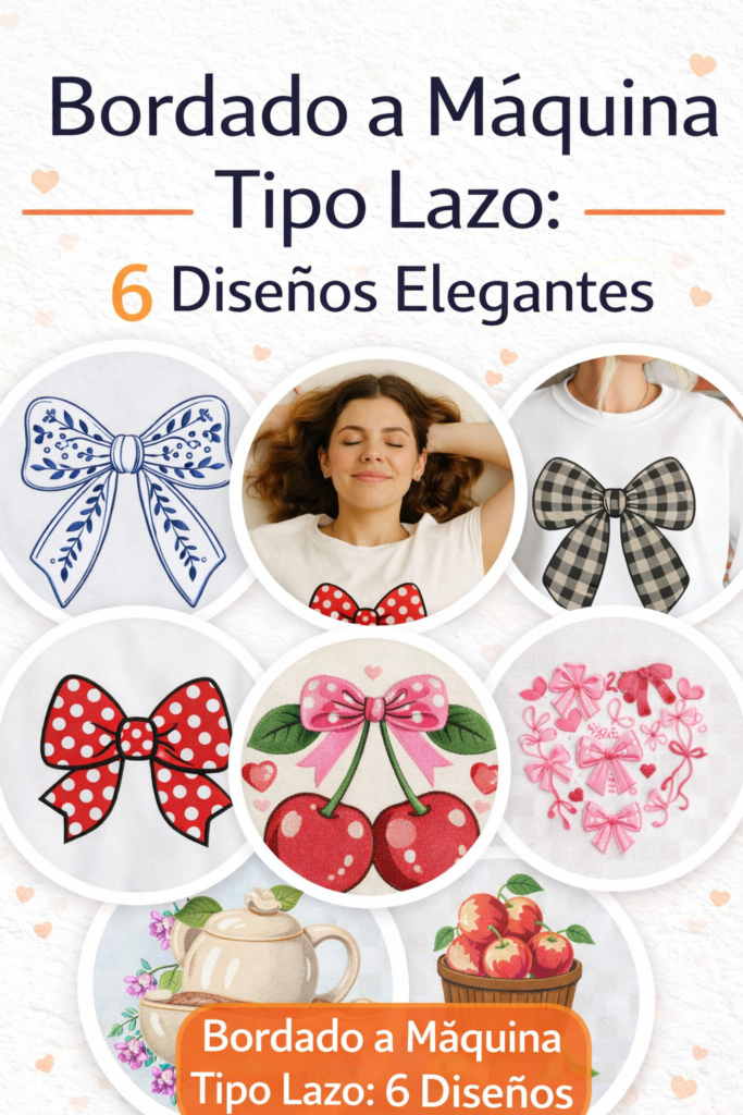 Bordado a Máquina Tipo Lazo: 6 Diseños Elegantes 