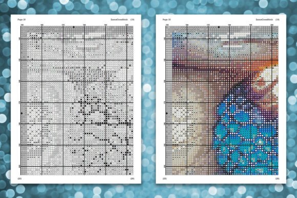 Cute Blue Dragon Cross Stitch Pattern1