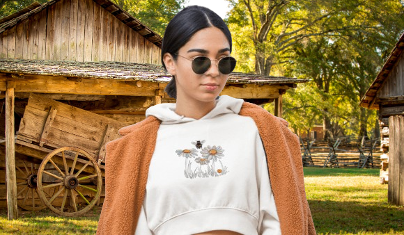 Danza de Verano Margaritas y Abejas en el Bordado de ramos