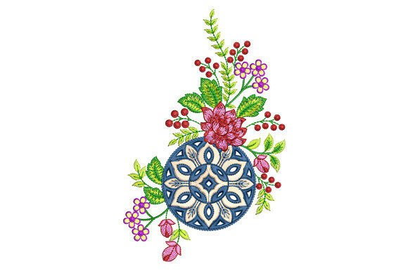 Bordado «Decoración floral»: diseño para elegantes textiles nupciales al estilo BODAS