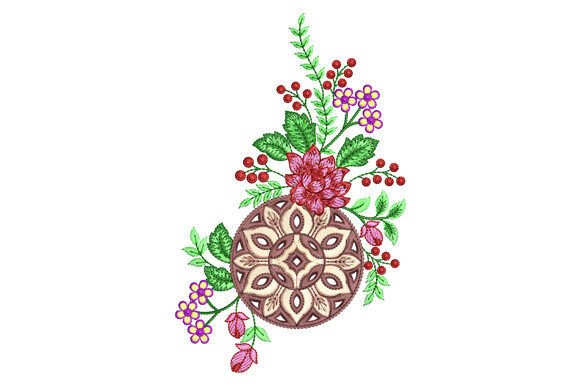 Bordado «Decoración floral»: diseño para elegantes textiles nupciales al estilo BODAS