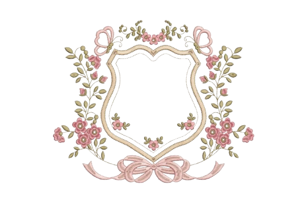 Bordado «Marco floral»: diseño para decoración y accesorios de boda