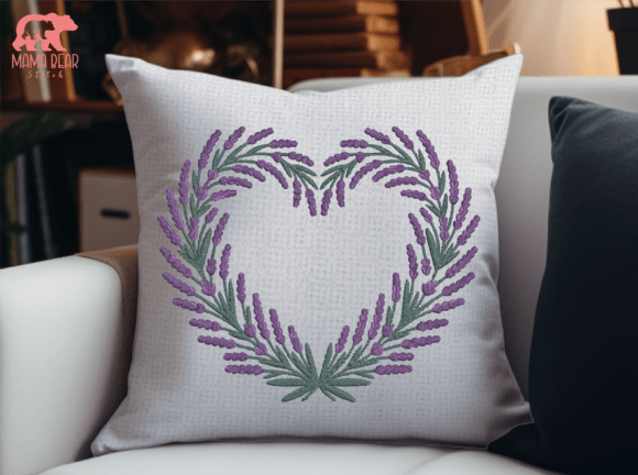 Lavender Heart (Corazón de lavanda): bordado para un hogar acogedor y decoración de jardín