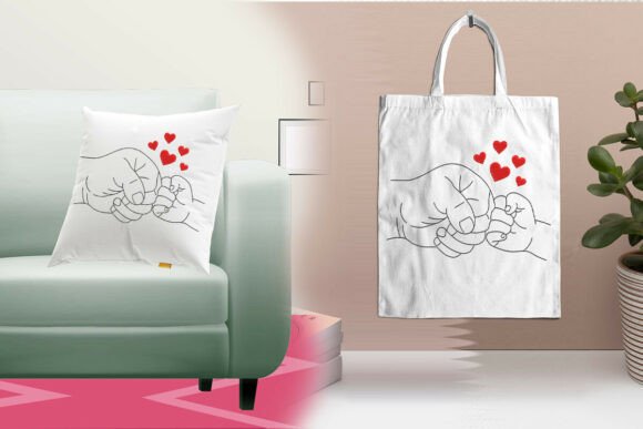 Love Hand Holding Embroidery: un motivo conmovedor para textiles familiares y de amigos Love Hand Holding Embroidery: un motivo conmovedor para textiles familiares y de amigos