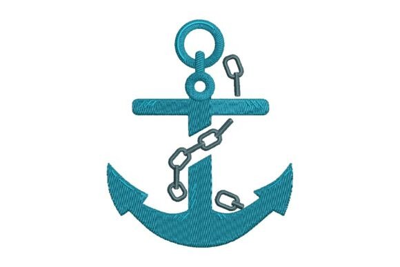 Ancla y cuerda: elegante diseño para bordado de estilo marinero para niños BEBÉS Y NIÑOS