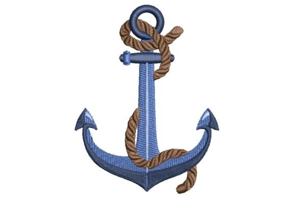 Ancla y cuerda: elegante diseño para bordado de estilo marinero para niños BEBÉS Y NIÑOS