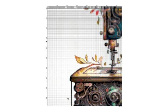 Máquina Vintage: El Arte de los patrones para bordado en cruz