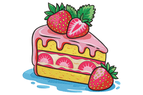 Bordado «Trozo de tarta»: diseño para una decoración bonita y apetecible al estilo HOGAR Y CASA