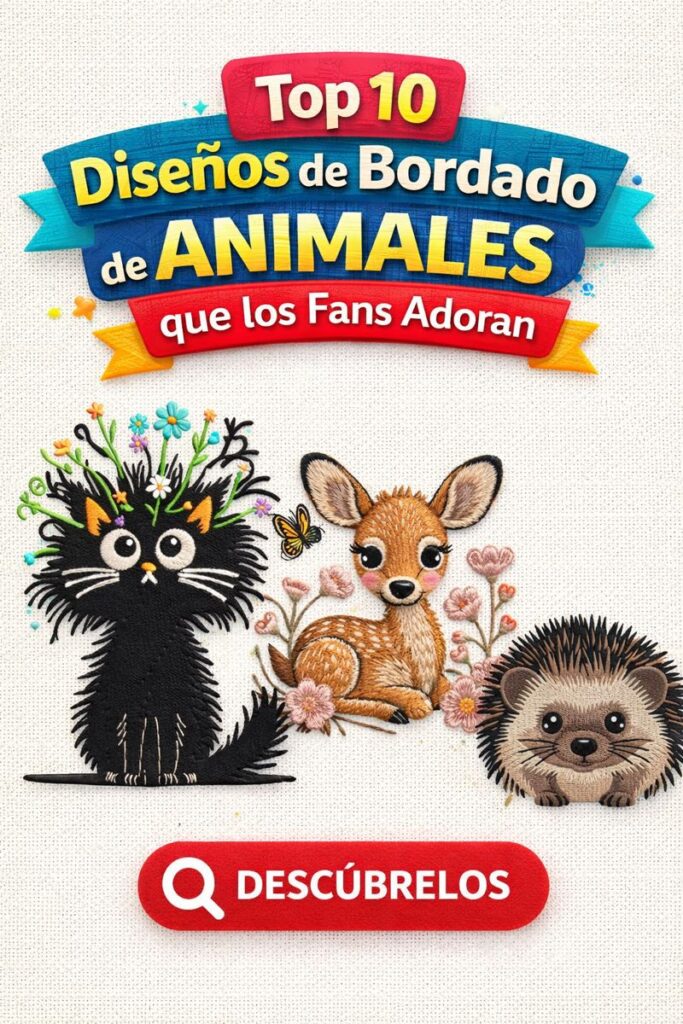 Top 10 Diseños de Bordado de Animales que los Fans Adoran