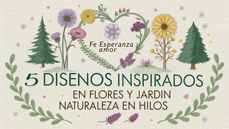 5 Diseños Inspirados en FLORES Y JARDÍN Naturaleza en Hilos