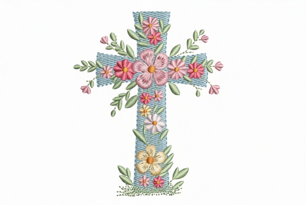 Floral Easter Cross