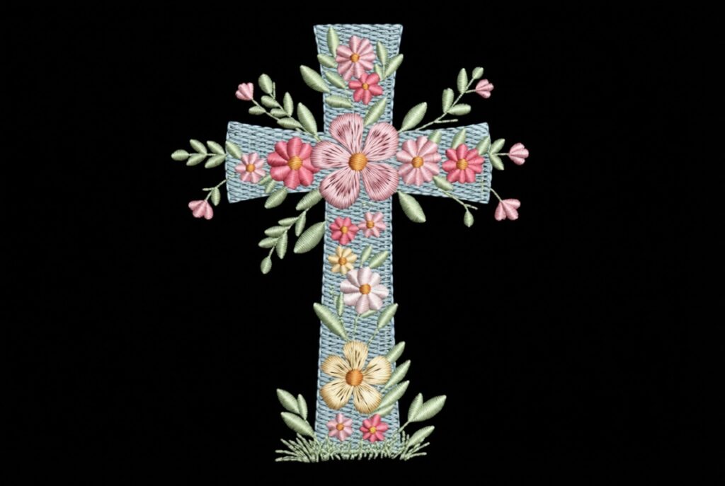 Floral Easter Cross