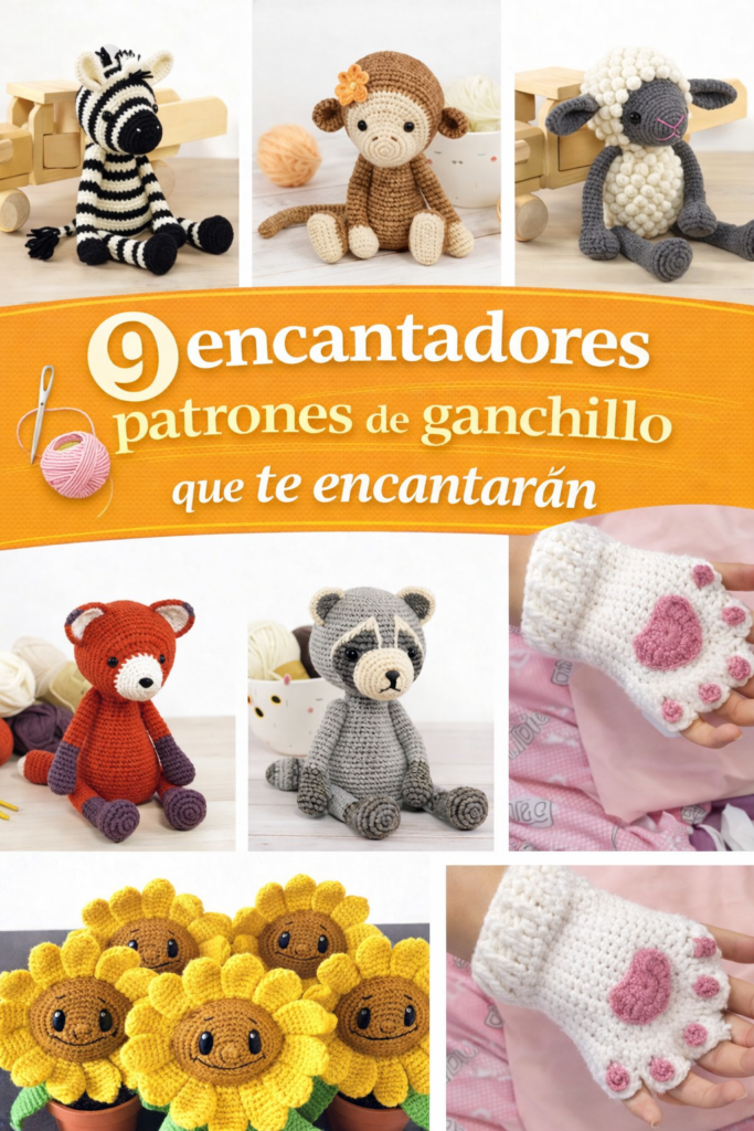 9 encantadores patrones de ganchillo que te encantarán