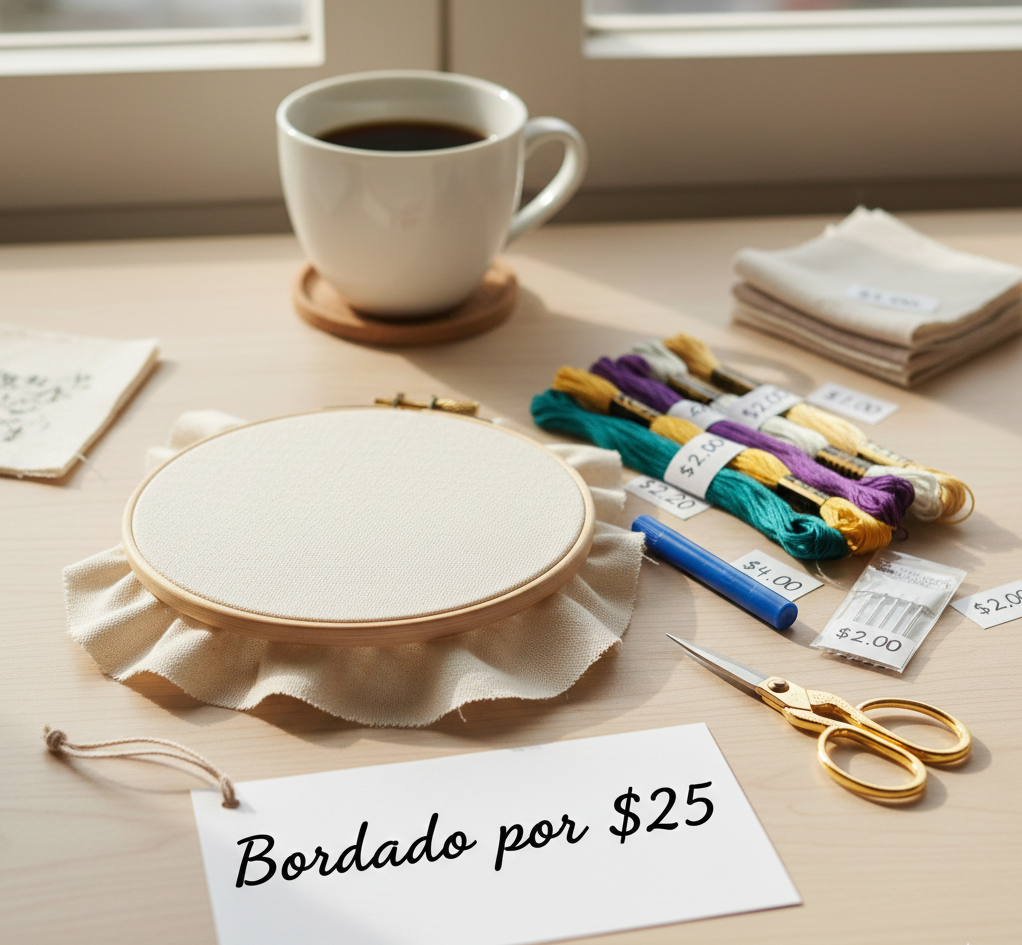 BORDADO POR $25 TU KIT DE INICIO IDEAL SIN GASTAR DE MÁS