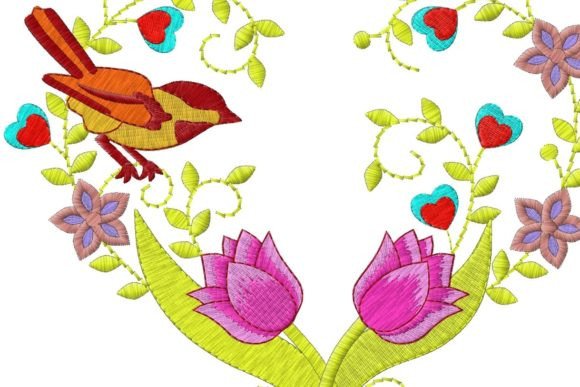 Un Corazón Alado: Mi Diseño de Naturaleza para bordados para boda Un Corazón Alado: Mi Diseño de Naturaleza para bordados para boda