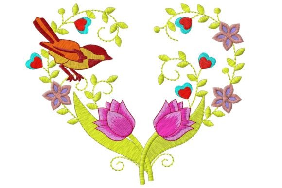 Un Corazón Alado: Mi Diseño de Naturaleza para bordados para boda Un Corazón Alado: Mi Diseño de Naturaleza para bordados para boda