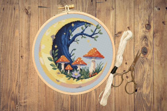 Cross Stitch Pattern Lunar Forest