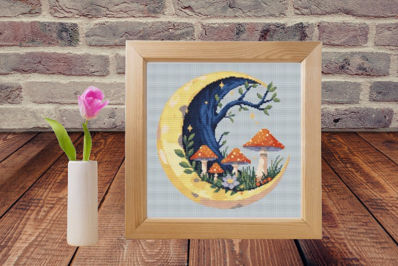 Cross Stitch Pattern Lunar Forest