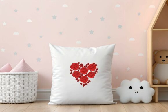 Un Latido de Elegancia: Mi Corazón de Rosas para bordados para boda Un Latido de Elegancia: Mi Corazón de Rosas para bordados para boda