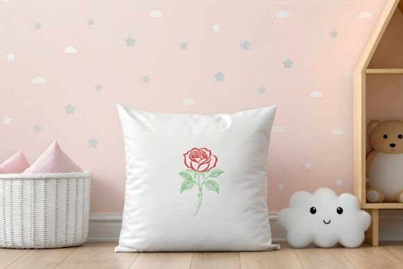 Mi Rosa de Tallo Largo: Elegancia Vertical para bordados para boda Mi Rosa de Tallo Largo: Elegancia Vertical para bordados para boda