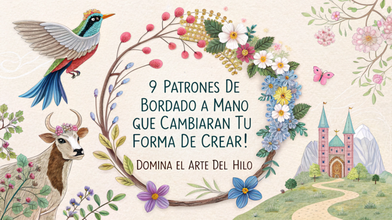 ¡9 Patrones de Bordado a Mano que Cambiarán Tu Forma de Crear! Domina el Arte del Hilo