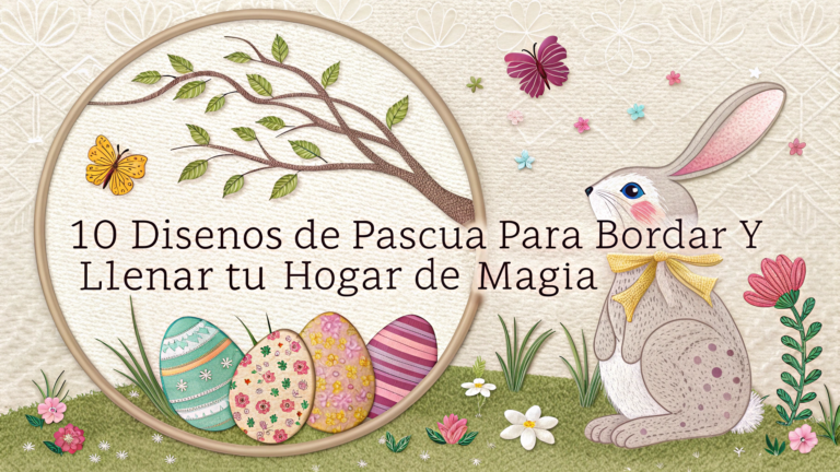 10 Diseños de Pascua para Bordar y Llenar tu Hogar de Magia
