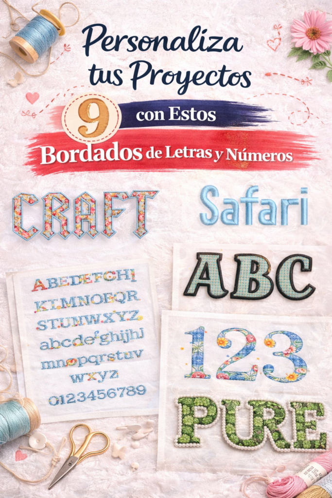 Personaliza tus Proyectos con Estos 9 Bordados de Letras y Números Personaliza tus Proyectos con Estos 9 Bordados de Letras y Números