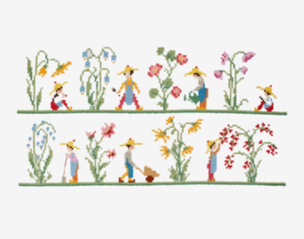 Entre Flores Gigantes: La Magia de Therese de Dillmont en patrones punto de cruz originales Entre Flores Gigantes: La Magia de Therese de Dillmont en patrones punto de cruz originales