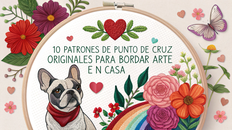 10 patrones punto de cruz originales para bordar arte en casa