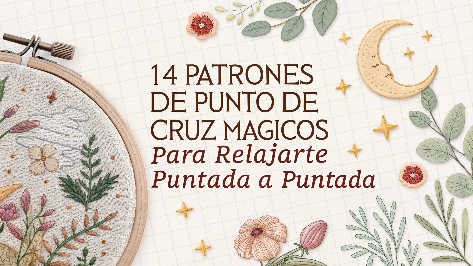 14 Patrones de Punto de Cruz mágicos para relajarte puntada a puntada
