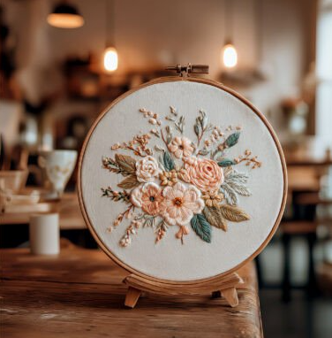 Boho Floral Hand Embroidery Pattern