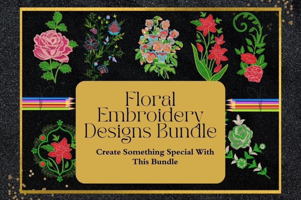 Paquete de diseños de bordado floral