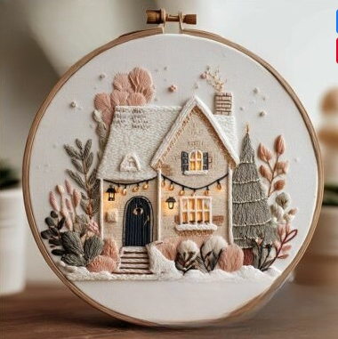 Patrón de bordado «Cottagecore House»