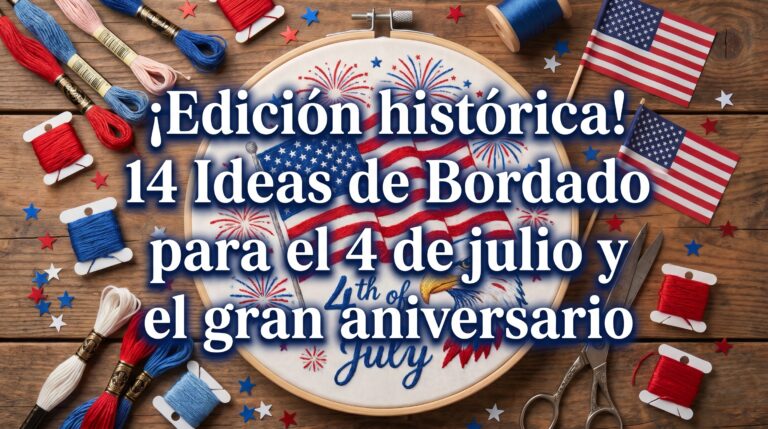 ¡Edición histórica! 14 Ideas de Bordado para el 4 de julio y el gran aniversario