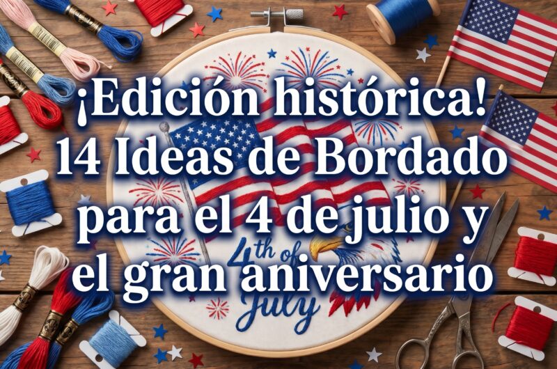 ¡Edición histórica! 14 Ideas de Bordado para el 4 de julio y el gran aniversario