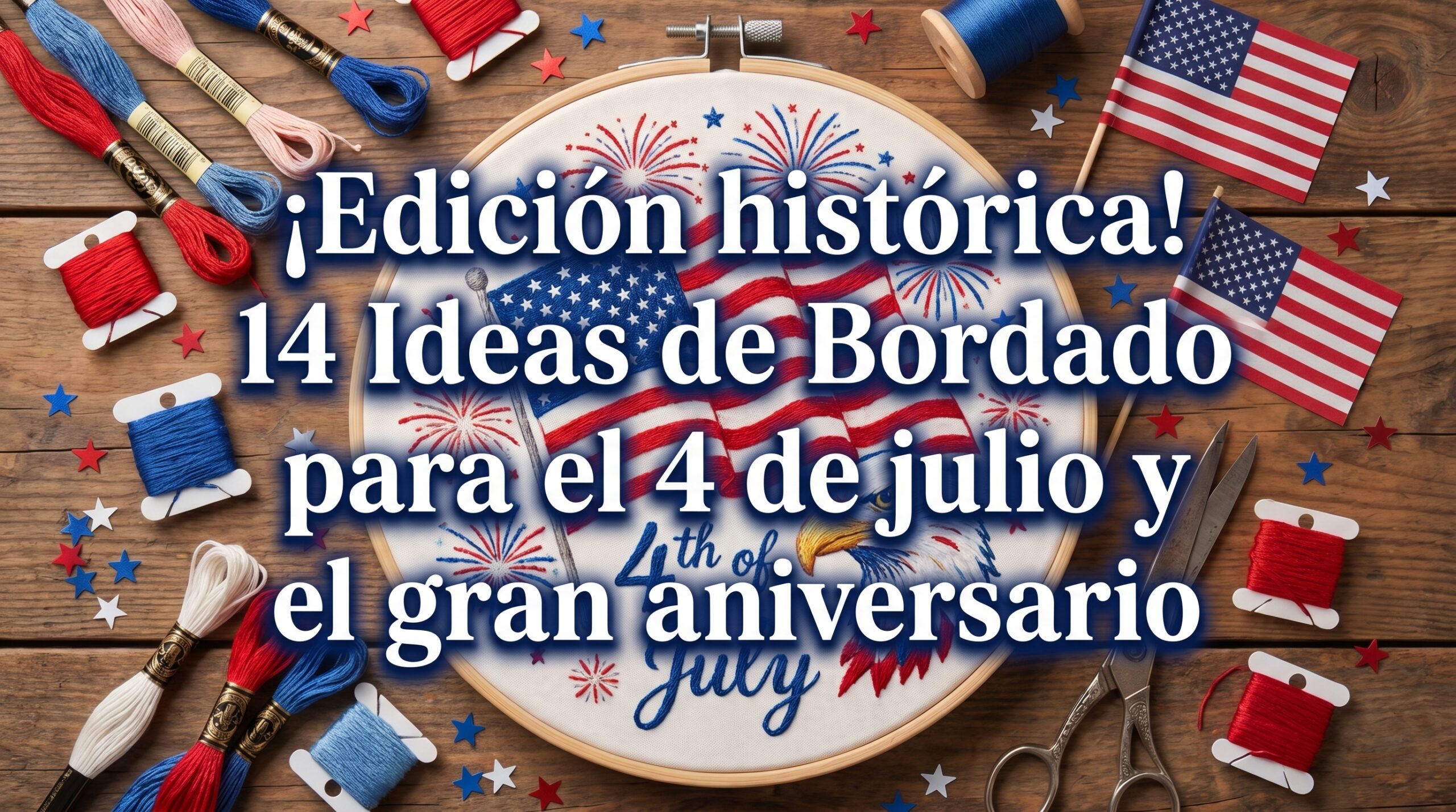 ¡Edición histórica! 14 Ideas de Bordado para el 4 de julio y el gran aniversario