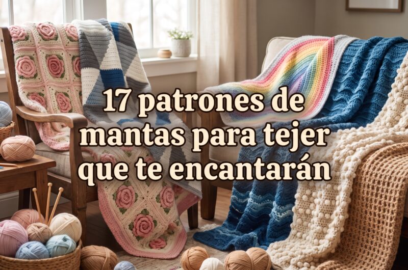 17 patrones de mantas para tejer que te encantarán