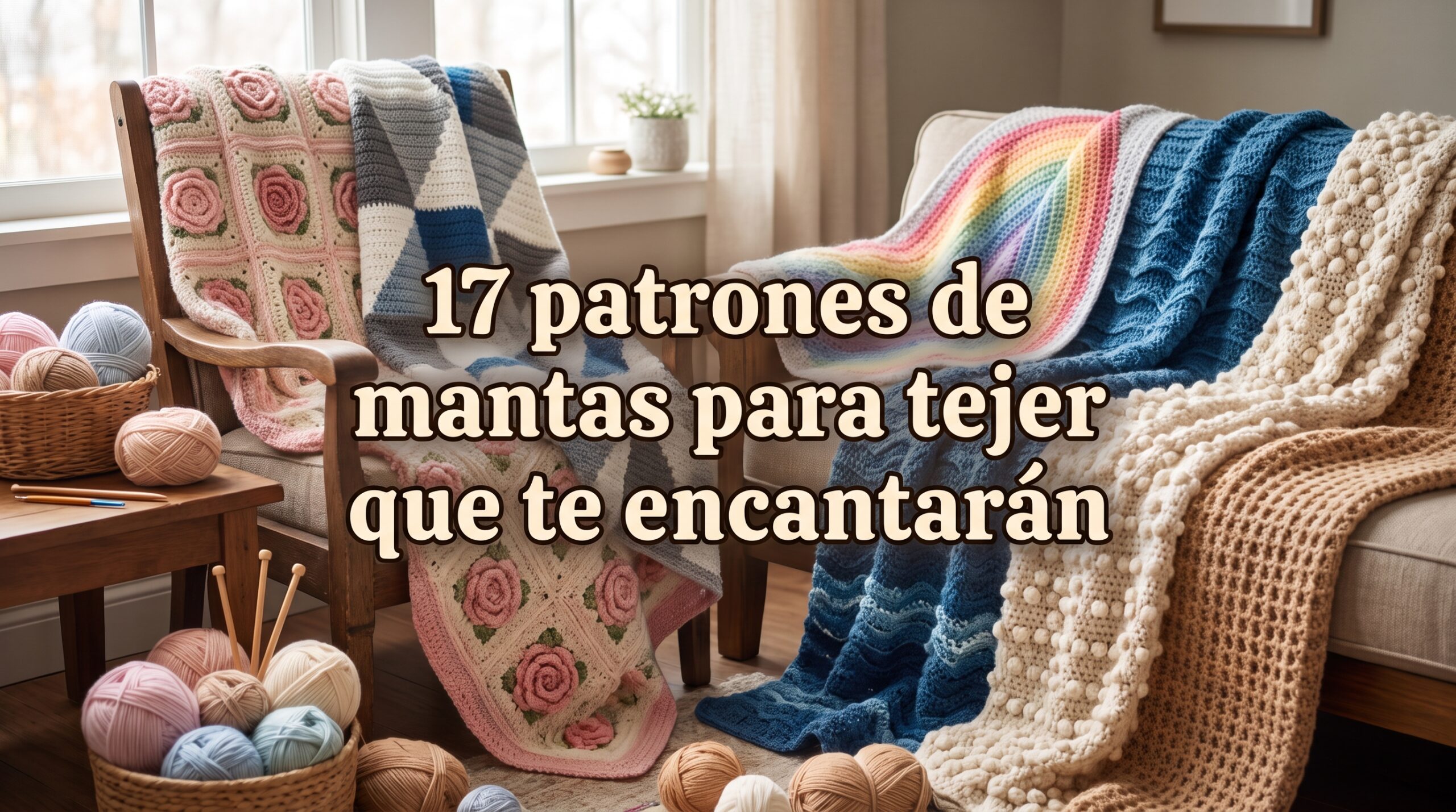 17 patrones de mantas para tejer que te encantarán